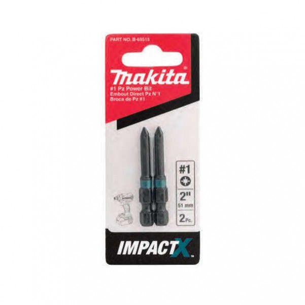 Makita B-69515 - 2 Piece Impact-X PZ1 x 50mm Driver Bit